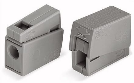 Verlichtingsconnector - Klemblok Connector - Snel Aansluiten - 2 Contacten - 50 Stuks - Wit