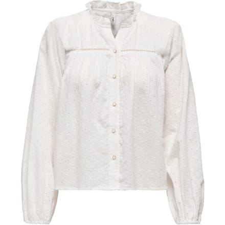 ONLY - ONLNOELYS L/S EMBROIDED SHIRT WVN CS - Meisjes - Blouses