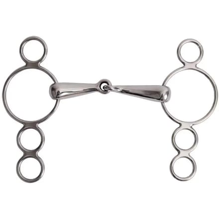 4 rings verstelbaar paardenbit T de T