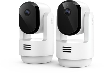 Arlo Essential3 HD PTZ beveiligingscamera voor binnen, 2-Cam
