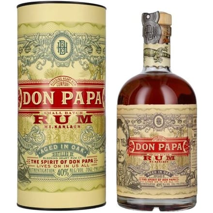 Don Papa 7 Years Old Small Batch Rum - Old Edition 40% Vol. 0,7l in geschenkverpakking