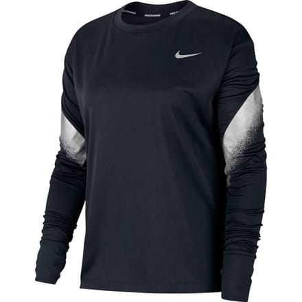 Nike Nk Midlayer Runway Sporttrui Dames - Black/Reflective Silv - Maat XL