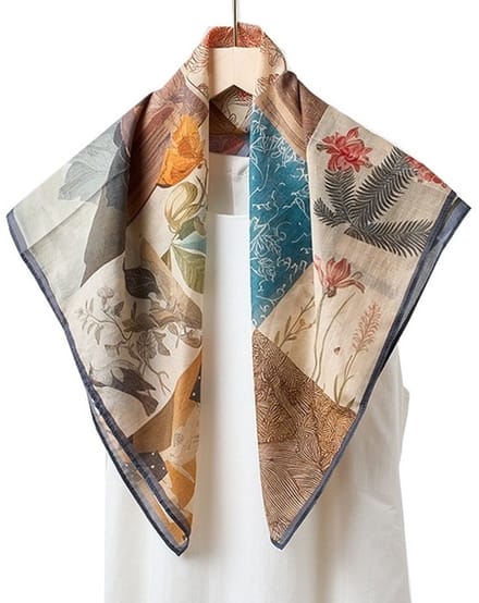 Zijde Blend Sjaal – Sjaal Dames – Vierkante Sjaal – 65 x 65 cm