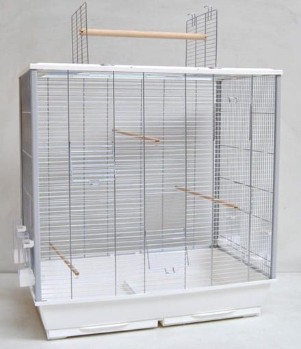Vogelkooi Fiona Wit/chrome