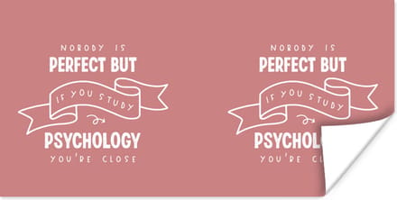 Poster Psychologie - Studeren - Leren - Quotes - Onderwijs - 150x75 cm