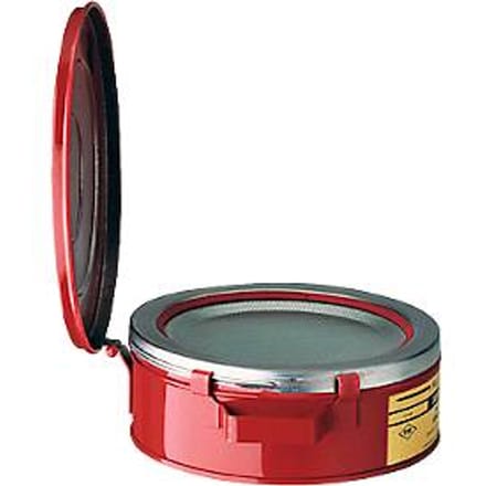 Onderdelenreiniger van plaatstaal PREMIUM LINE, rood, ø 238 x H 83 mm, 2 l