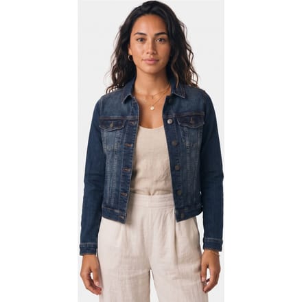 Summum Woman Basic Denim Jacket Twill Stretch Denim Dark Blue Denim Größe: 34 | Jeansjacken Outlet | Damen | Blau