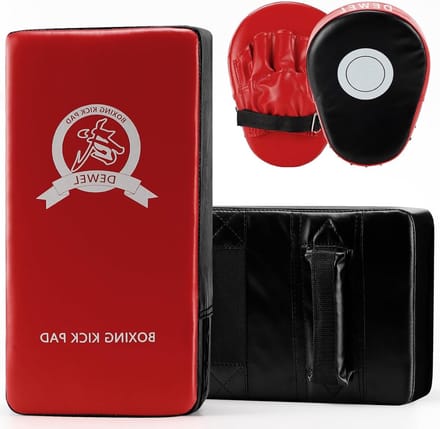 Complete Boxing Set voor Thuis - Paos, Handschoenen, en Trainingspads van Polyurethaan (Rood) voor Effectieve Training