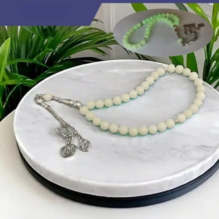 Livano Tasbih - Tesbih - Tasbeeh - Kralen - Teller - Gebedsarmband - Ramadan - Ramadan - Wit