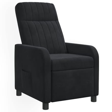 vidaXL - Recliner - Zwart - fluweel