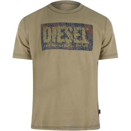 Diesel Heren T-shirt katoen met logo (Pelikaan)