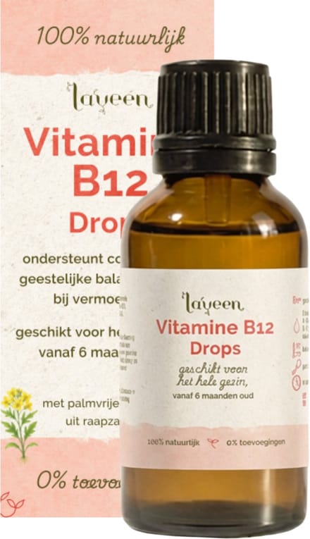 Laveen B12 Drops - 30ml - Suikervrij - Vegan - 100% natuurlijk