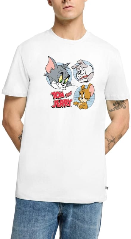 Tom En Jerry Met Hond Spike Premium T Shirt Heren