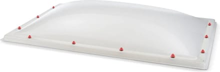 Skylux polycarbonaat lichtkoepel 6-wandig - opaal 1000 x 2000 mm