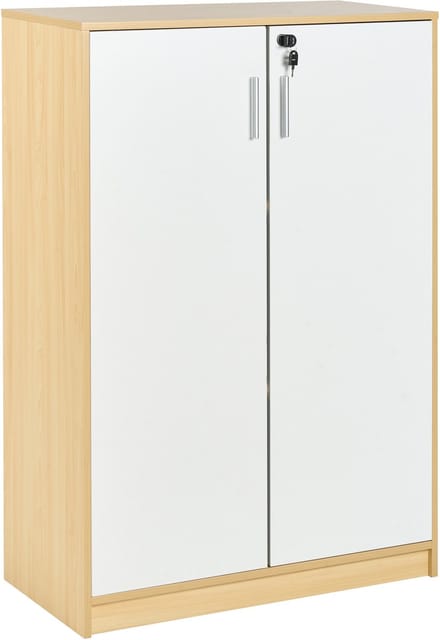 ZEHNA - Kantoorkast - Lichtbruin/Wit - 117 cm - Vezelplaat