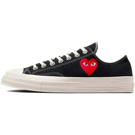 Comme des Garçons PLAY x Converse Chuck 70 Low 'Single Heart - Zwart' 40 beige