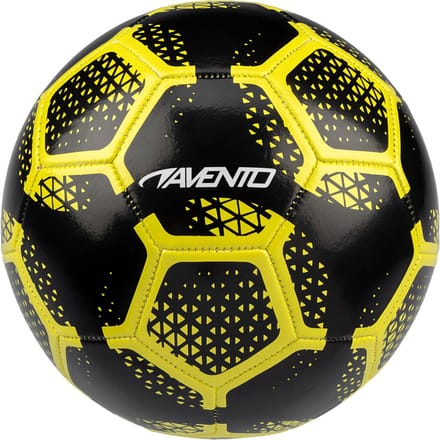 Avento Mini Voetbal - Power Strike - Zwart/Geel - Maat 3 - Ø ca. 19 cm