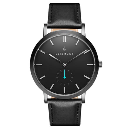 Aether Lusef Minimalistisch Zwart & Blauw Horloge