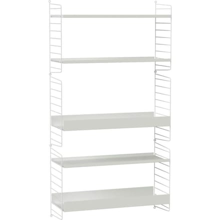 String Furniture - Rek wandladder - 50 x 30 cm - set van 2 - wit