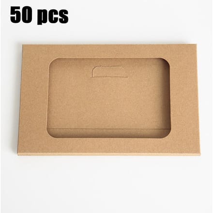 1 Set/50 stuks Vensterenvelop Kartonnen Envelop Verpakking Doos Papieren Envelop Doos Envelop Kartonnen Envelop Doos 50pcs white