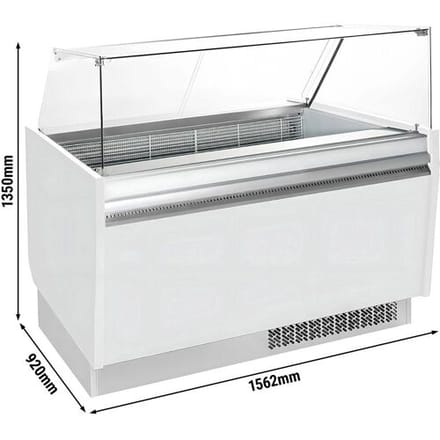 GGM Gastro Eistheke LIAM - 1560mm - Statisch - für 13+13x 5 Liter Eisbehälter - Weiß Wit