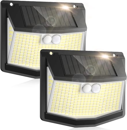 Zonne-energie buitenlamp met bewegingsmelder - 248 LED, 3 modi, waterdicht IP65