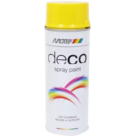 Motip deco alkyd hoogglans lak RAL 1021 geel (01679) - 400 ml.