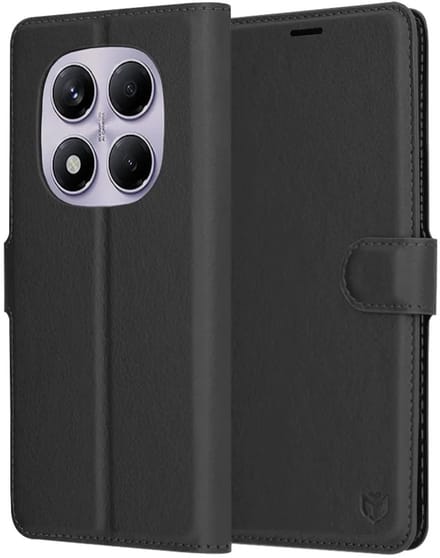 Hoesje geschikt voor Xiaomi Redmi Note 14 Pro 4G - Techsuit Leather Folio Book Wallet Case - Zwart