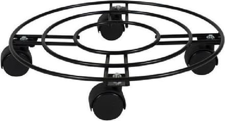 Bloempot trolley zwart D26 H6 - 50 kg