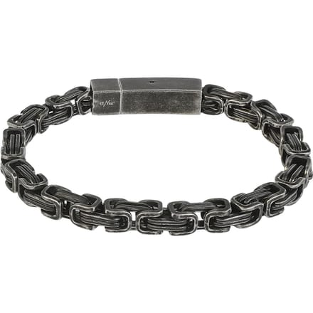 etNox hard and heavy Armband - Antique Square - gun metal