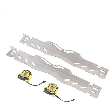 Wieluitlijningsgereedschap Plaat Roestvrij Staal Heavy Duty met 2 Tape Nauwkeurige Meting Toe-uitlijningsgereedschap voor SUV Sedan white
