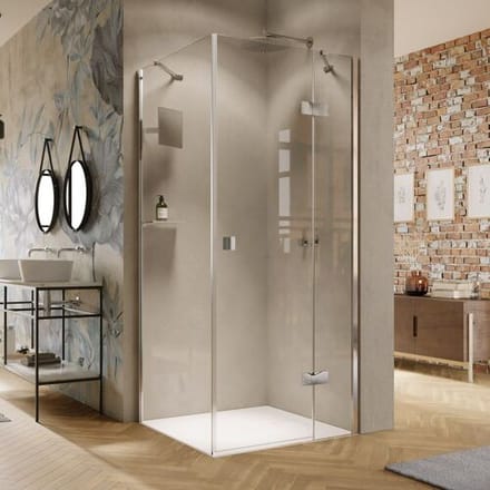 HÜPPE Solva partially framed swing door with fixed part 120 x 200 cm, right S20404092321