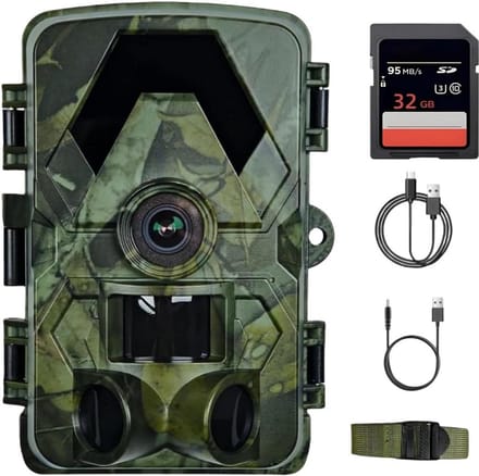 Wildcamera - Bewakingscamera Buiten - Dieren Observeren - Snelle Activering - 5K 60MP - Groen