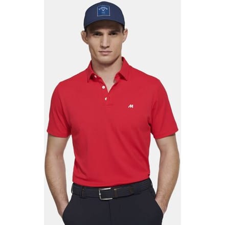 Meyer Polo Rory High Performance Piqué Look Texture Rood / male