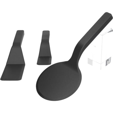 3-delige Spatelset Nylon Schraper met Afgeschuinde Rand Keukengerei Voor het Bakken van Ei Brood Muffins gray