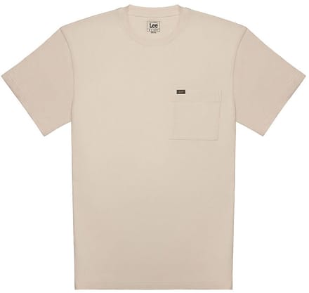 Lee Relaxed Pocket Tee Ecru Maat: M | Basic T-Shirts Outlet | Heren | Wit