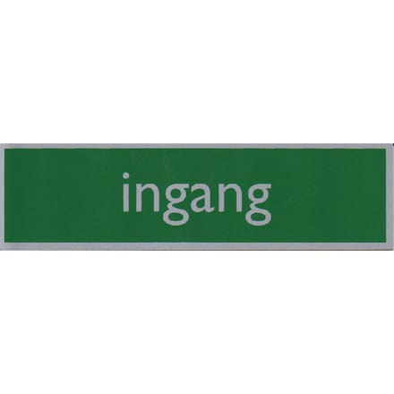 Deurbordje pictogram ingang 165x44mm