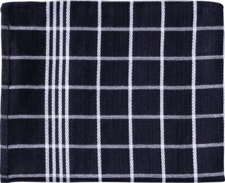 Handdoek Christelle | ft 50 x 70 cm | geruit | zwart | pak van 3 stuks