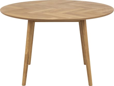 Eettafel Timor Visgraat MDF Naturel Ø120cm - Giga Living