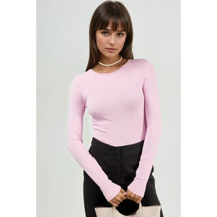 Langarmige Ronde Hals Blouse