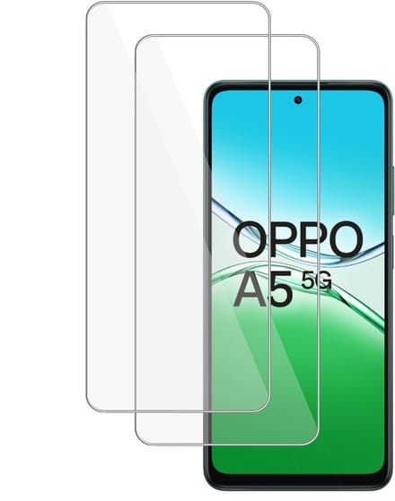 2x TechNow Screenprotector geschikt voor OPPO A5 5G Screenprotector - Gehard Glas - Rounded - Proteqt+