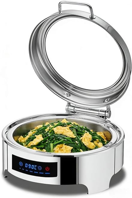 Voedselwarmer Set - Buffet Warmer - Feesten en Buffetten - Instelbare Temperatuur - 9L Capaciteit - Zilver