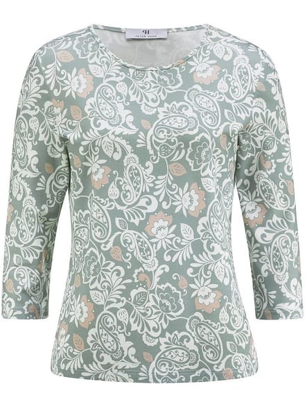 Shirt ronde hals Van Peter Hahn groen