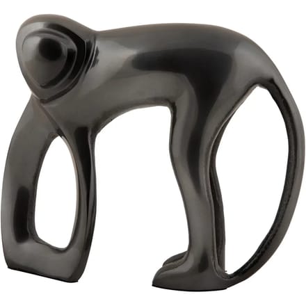 Present Time Ornament Monkey - Grijs - 17x5x15cm - Scandinavisch - Aluminium