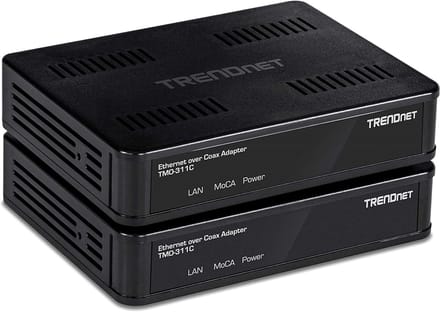 Ethernet over Coax Adapters (2-pack) met MoCA 2.0 en Gigabit LAN
