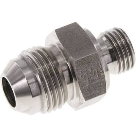 JIC  Dubbele Nippel G1/4'' X UNF 3/4''-16 RVS FKM 275bar