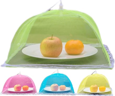 Vliegenkapjes opvouwbaar 4 stuks - vier kleuren - 30 x 30 cm | Flystopper