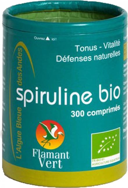 Flamant Vert Spirulina 300 Biologische Tabletten van 500 mg