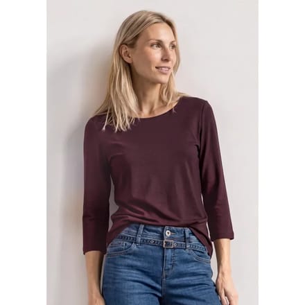 Shirt met 3/4-mouwen en een boothals
