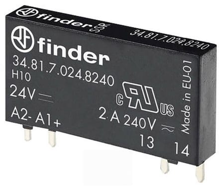 Finder Halfgeleiderrelais 34.81.7.024.8240-1 Schakelspanning (max.): 275 V/AC Schakelend bij overbelasting 1 stuk(s)